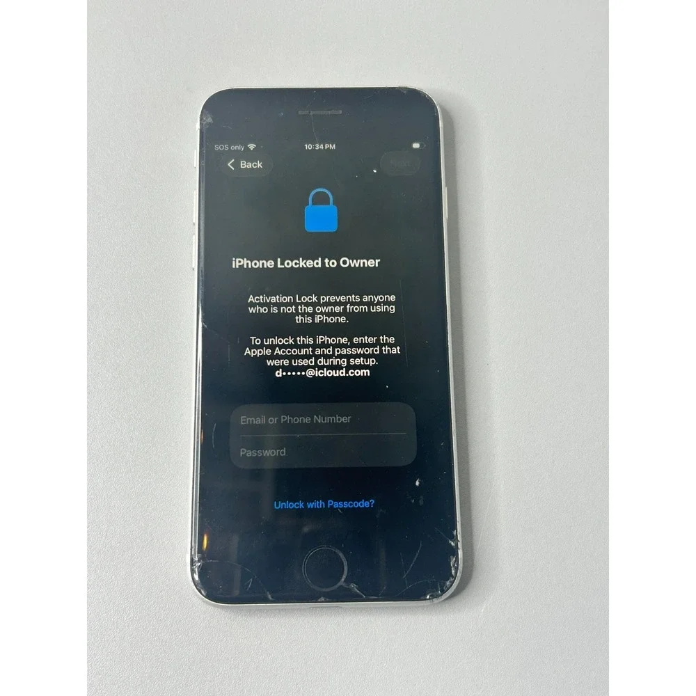 Apple iPhone SE (2nd Gen) White– Remote Management Locked – AS-IS